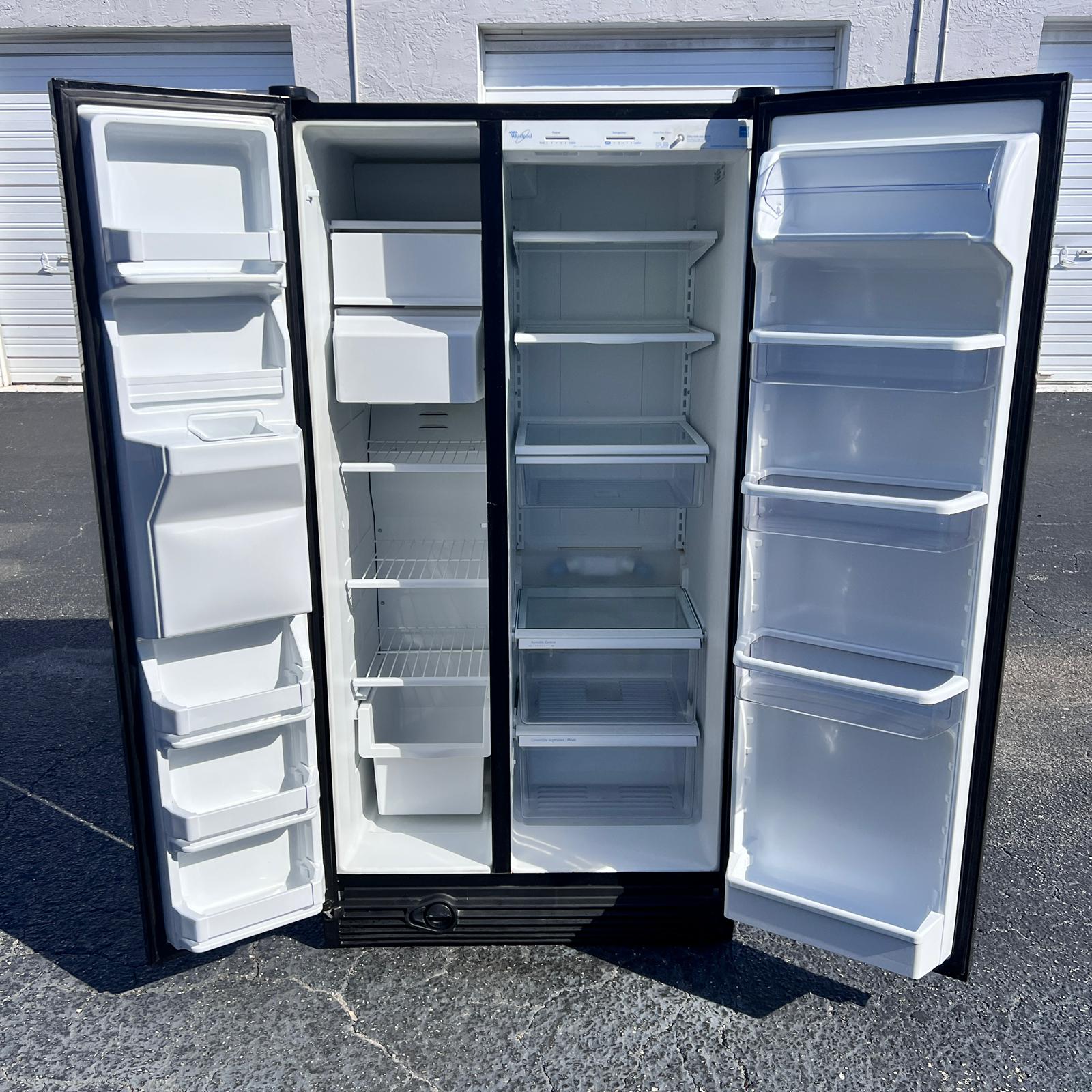 Whirlpool Black Side by Side Refrigerator Whirlpool Black Side by Side Refrigerator